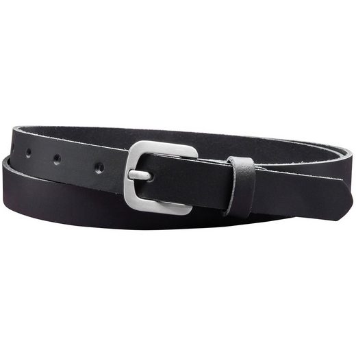 COLOGNEBELT Ledergürtel A5-SL Echt Leder Gürtel 2 cm Breit in Schwarz mit stilvoller Gürtelschließe, leger und modern mehr Nur für heute