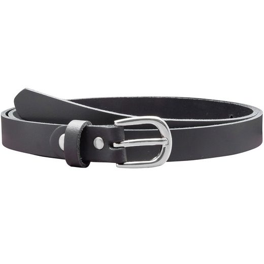 COLOGNEBELT Ledergürtel A8-SL Ledergürtel in Rot - 2 cm Breit - mit silberner abgerundeter Gürtelschließe - modern, leger, klassisch mehr Osterangebot
