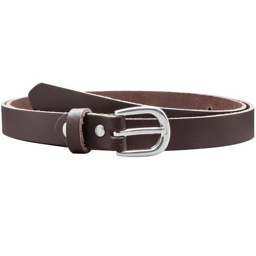 COLOGNEBELT Ledergürtel A8-SL Ledergürtel in Rot - 2 cm Breit - mit silberner abgerundeter Gürtelschließe - modern, leger, klassisch mehr Muttertagsangebot