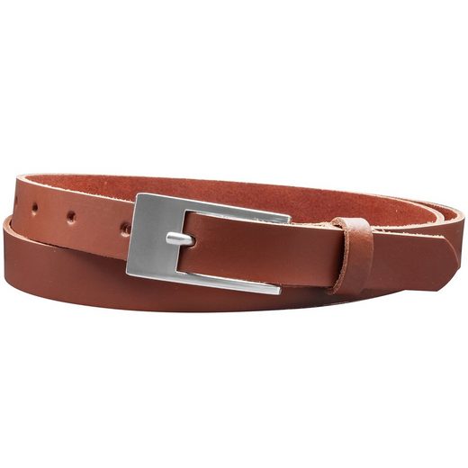 COLOGNEBELT Ledergürtel A4-SL 2 cm breiter Gürtel echt Leder in Cognac mit stilvoller Gürtelschließe, leger und modern mehr Neueste Mode