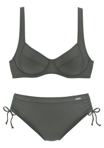 LASCANA Bügel-Bikini mit seitlich geraffter Bikinihose mehr Bis zu 65% Rabatt