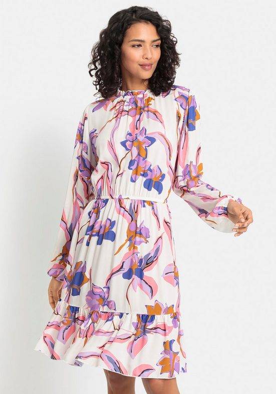 LASCANA Druckkleid aus gewebter Viskose und langen Ärmeln mehr Neueste Mode
