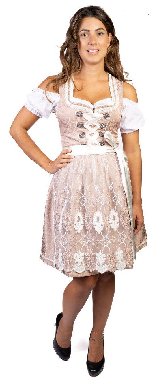 TRACHTL Dirndl DIRNDL TRACHTENKLEID DAMEN BELLA CHAMPAGNER 3.tlg mehr Räumungsverkauf