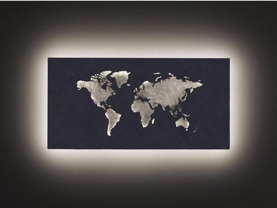 WOFI LED Wandleuchte LED fest integriert, Warmweiß, innen indirekte Wand-beleuchtung flach große Designer Lampe, B: 60cm mehr Großer Ausverkauf