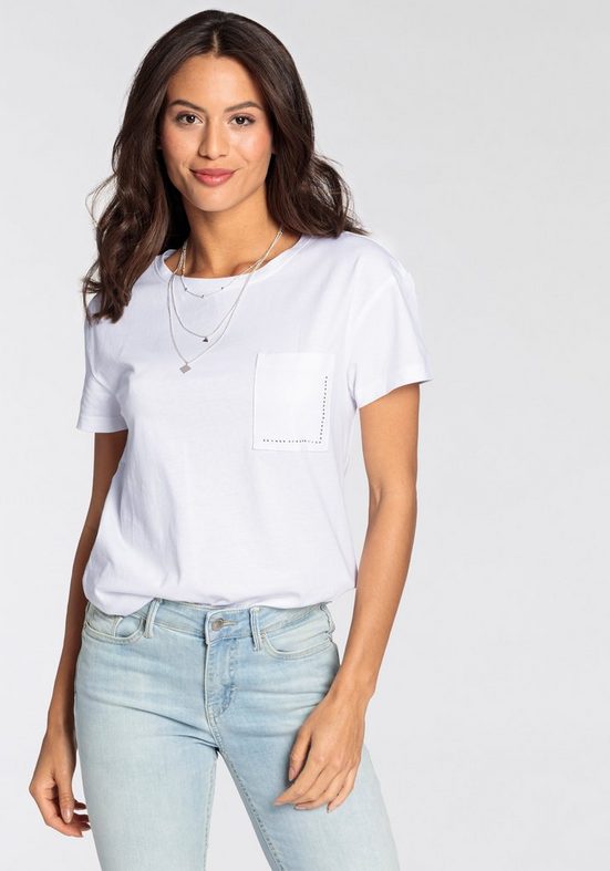 LAURA SCOTT T-Shirt mit eleganter Glitzertasche - NEUE KOLLEKTION mehr Riesige Ersparnisse