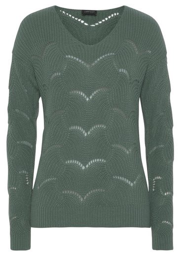 LAURA SCOTT V-Ausschnitt-Pullover mit modischem Strickmuster - NEUE FARBEN mehr VIP-Rabatte