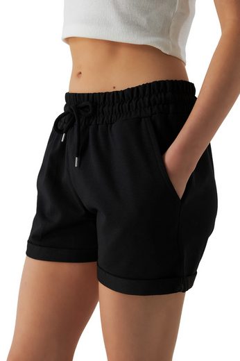 SMITH & SOLO Sweatshorts Kurze Hose Damen Shorts (1-tlg) Lycra, Baumwolle, umschlagene Beinsaum mehr Begrenzte Freigabe