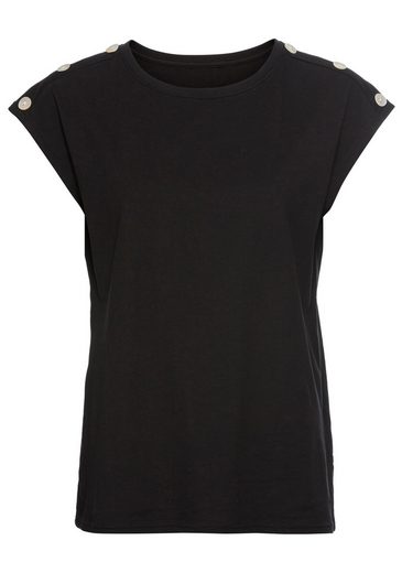 LAURA SCOTT T-Shirt mit Zierknöpfen - NEUE KOLLEKTION mehr Letzte 3 Tage