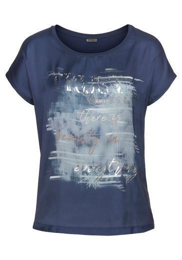 LAURA SCOTT Shirtbluse aus Satin mit dezentem Aufdruck mehr Rabatte dieses Monats