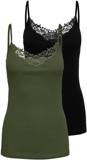 ONLY Spitzentop ONLKIRA LACE SINGLET 2PACK NOOS 2er-Pack mehr