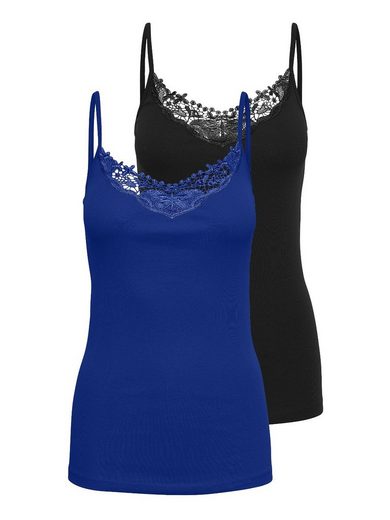 ONLY Spitzentop ONLKIRA LACE SINGLET 2PACK NOOS 2er-Pack mehr Großer Ausverkauf
