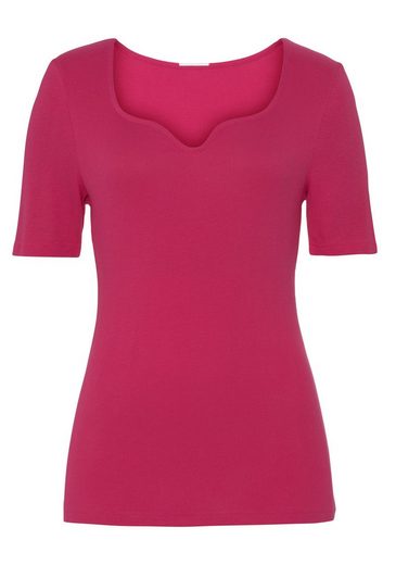 VIVANCE T-Shirt (1-tlg) mit herzförmigen Dekolleté mehr Flash Sale