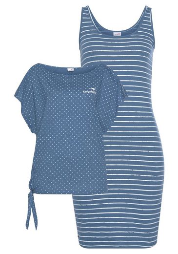 KANGAROOS Jerseykleid (2-tlg) im Set mit oversize Shirt zum Knoten mehr Exklusive Angebote