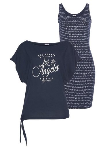 KANGAROOS Jerseykleid (2-tlg) im Set mit oversize Shirt zum Knoten mehr Exklusive Angebote