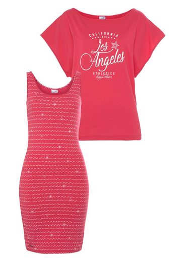 KANGAROOS Jerseykleid (2-tlg) im Set mit oversize Shirt zum Knoten mehr Exklusive Angebote