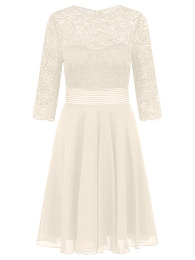 APART Cocktailkleid im Materialmix aus weicher elastischer Spitze und Chiffon mehr Bis zu 50% Rabatt