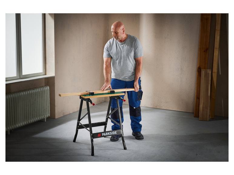 PARKSIDE® Werk- und Spanntisch, 150 kg, zusammenklappbar Kostenlose Rückgabe