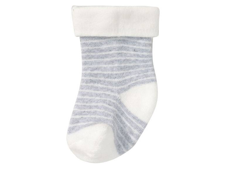 lupilu® Baby Thermo-Socken, 5 Paar, mit hohem Baumwollanteil, weiß/grau Muttertagsangebot