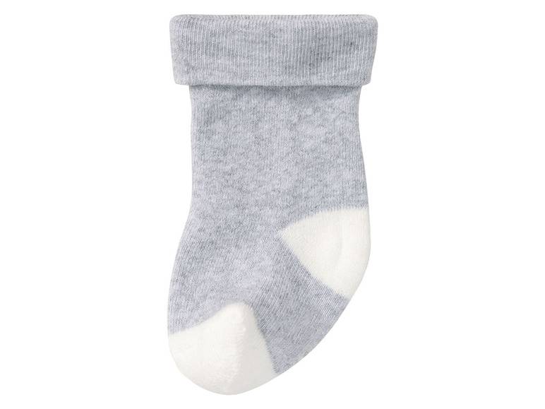 lupilu® Baby Thermo-Socken, 5 Paar, mit hohem Baumwollanteil, weiß/grau Muttertagsangebot