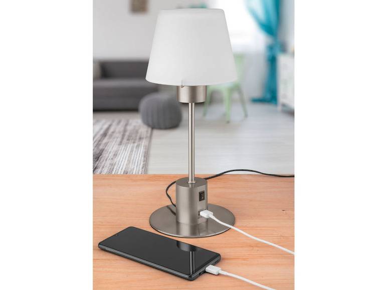 LIVARNO home LED-Tischleuchte, USB-Anschluss zum Aufladen Auslauf