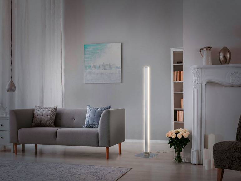 LIVARNO home LED-Stehleuchte in Mattnickel-Optik Hotsell