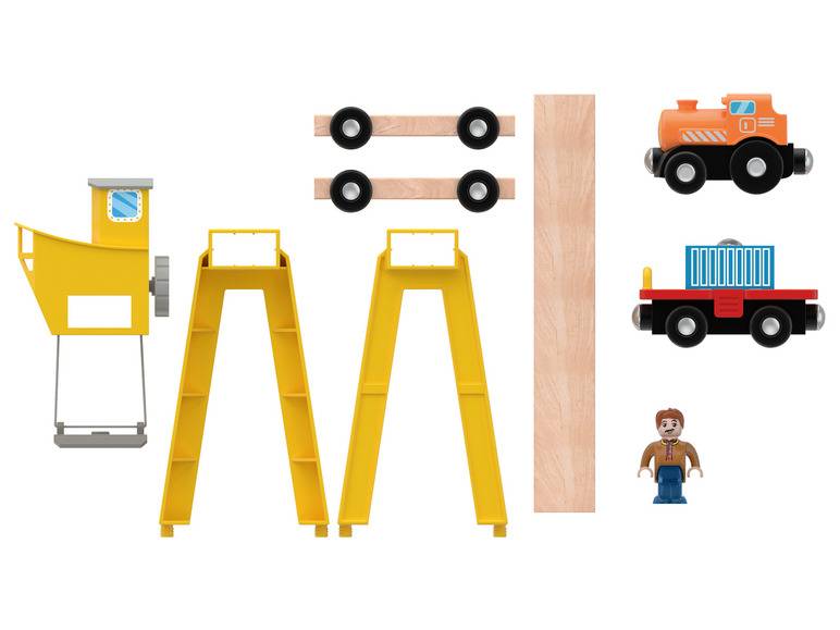 Playtive Eisenbahn Erweiterungs-Set, mit Buchenholz Fabrikpreis