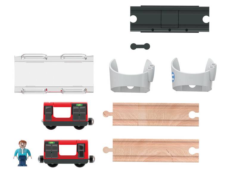 Playtive Eisenbahn Erweiterungs-Set, mit Buchenholz Fabrikpreis