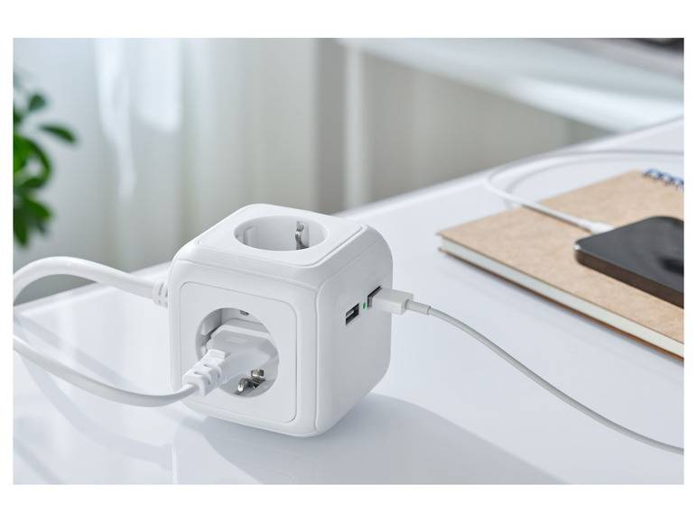 SILVERCREST® Steckdosenwürfel mit USB-Ports Versandkostenfrei