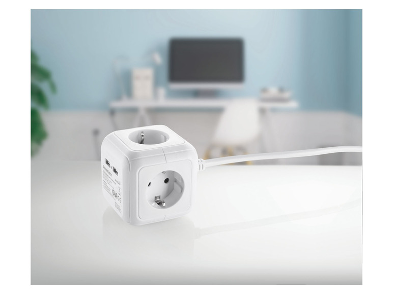 SILVERCREST® Steckdosenwürfel mit USB-Ports Versandkostenfrei