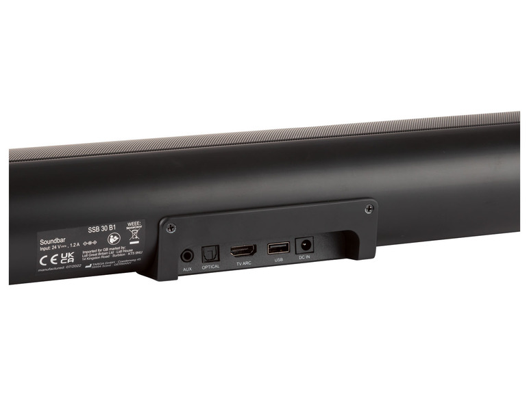 SILVERCREST® Soundbar Stereo 2.0 »SSB 30 B1«, 2x 15 W RMS Saisonschlussverkauf