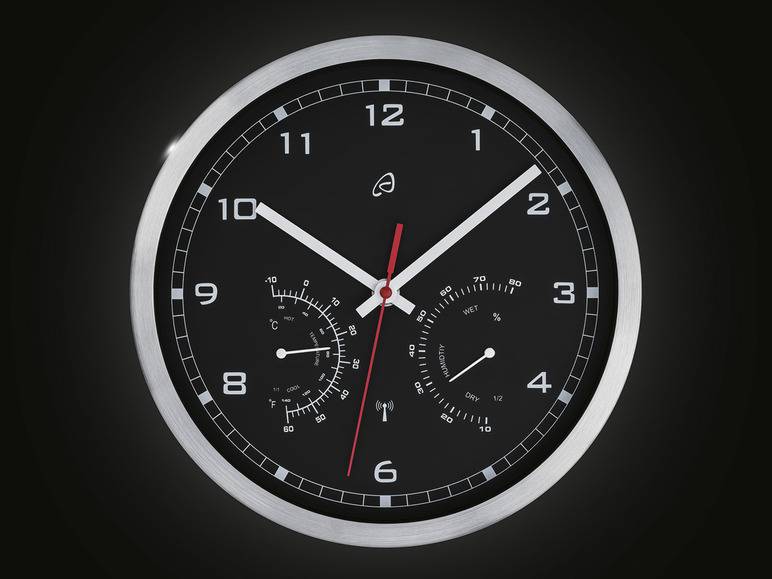 AURIOL® Funkwanduhr, mit Thermometer und Hygrometer Muttertagsangebot
