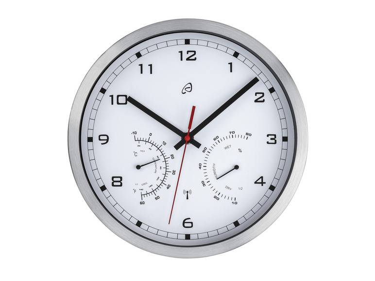 AURIOL® Funkwanduhr, mit Thermometer und Hygrometer Muttertagsangebot