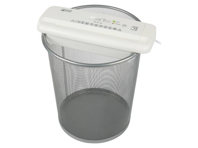 UNITED OFFICE® Aktenvernichter-Papierkorbaufsatz, 6 Blatt A4, mit ausziehbarem Teleskoparm Kostenlose Rückgabe