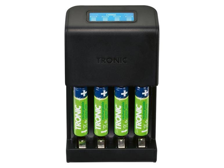 TRONIC® Akku Ladegerät mit LCD Ladeanzeige Letzte 3 Tage