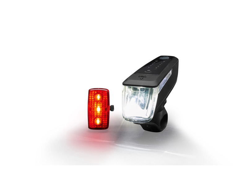 CRIVIT LED-Fahrradleuchten-Set mit Notbremsfunktion Verkauf