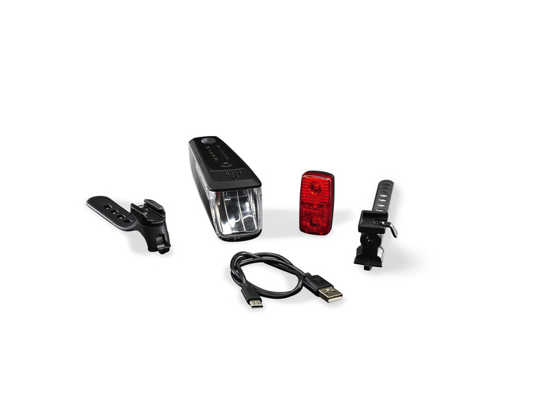 CRIVIT LED-Fahrradleuchten-Set mit Notbremsfunktion Verkauf