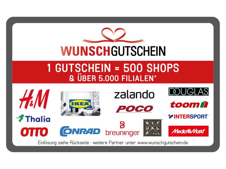 Wunschgutschein - Digital Code 25€ Angebote
