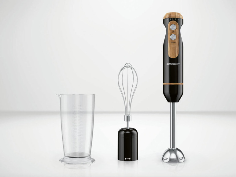 SILVERCREST® KITCHEN TOOLS Stabmixer-Set »SSSH 600 A1«, 3in1 mit Elementen in Holzoptik Super Sparpreis