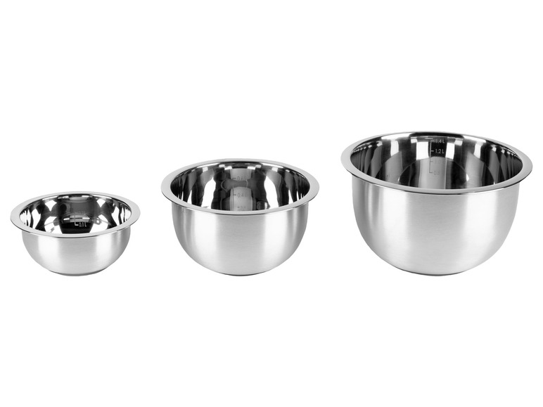 LIVARNO home Edelstahl-Rührschüssel-Set, 5- / 3-teilig Vierteljährliche Förderung