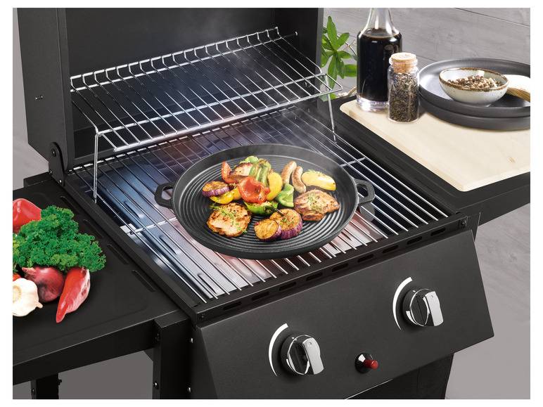 GRILLMEISTER Gusseiserne Grillplatte/ Grillpfanne Discount Store für neue Produkte