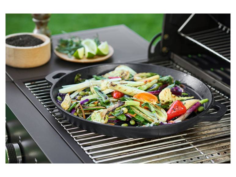 GRILLMEISTER Gusseiserne Grillplatte/ Grillpfanne Discount Store für neue Produkte