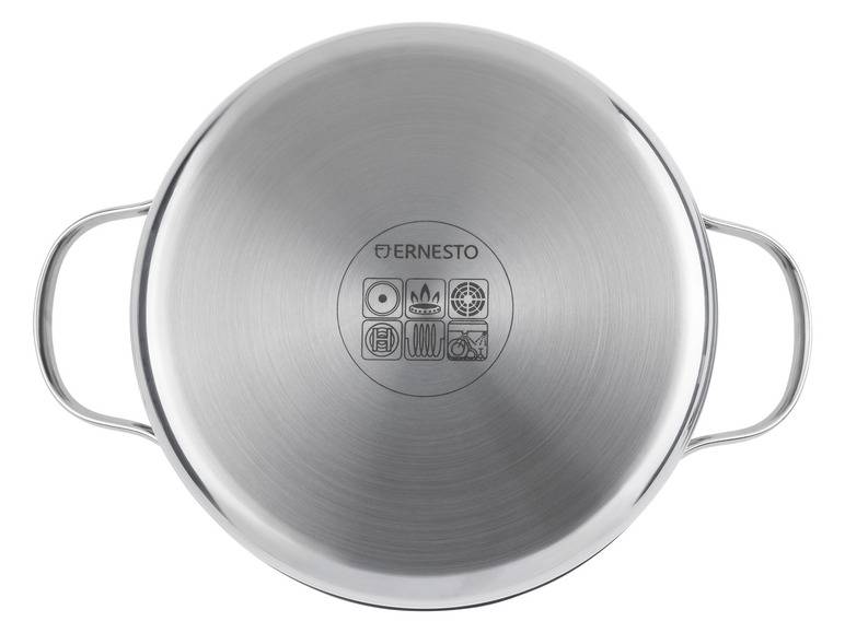 ERNESTO® Edelstahl-Topf, mit Deckel, Ø 20 cm 50% Rabatt mit kostenlosem Versand