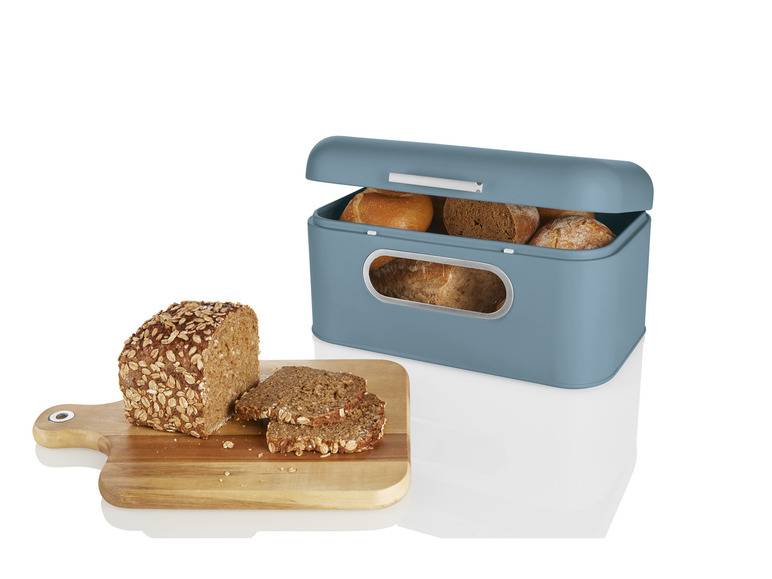ERNESTO® Brotkasten, mit Sichtfenster, aus Metall im Angebot