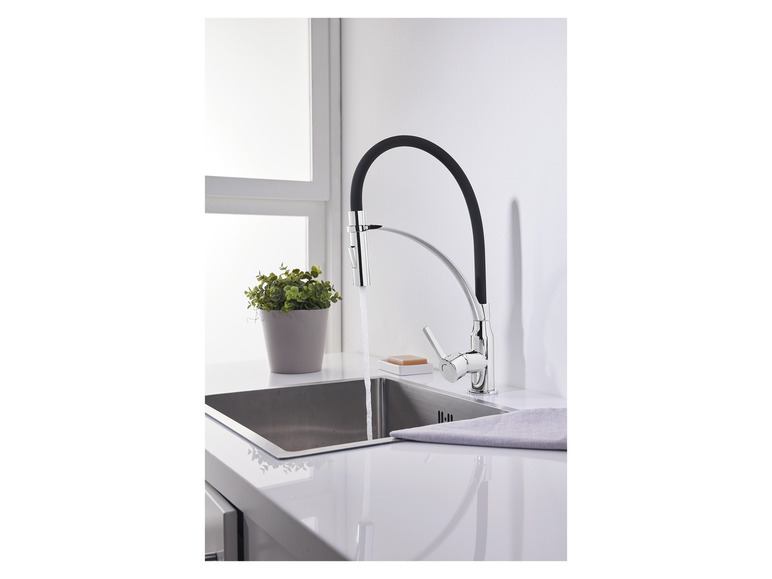 LIVARNO home Küchenarmatur mit Spiralfeder / Gummischlauch Heißer Verkauf