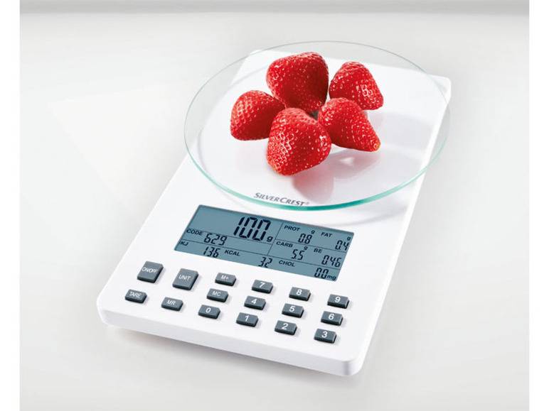SILVERCREST® KITCHEN TOOLS Nährwert-Analysewaage fit »SNAW 1000 D2« Speichern exportieren