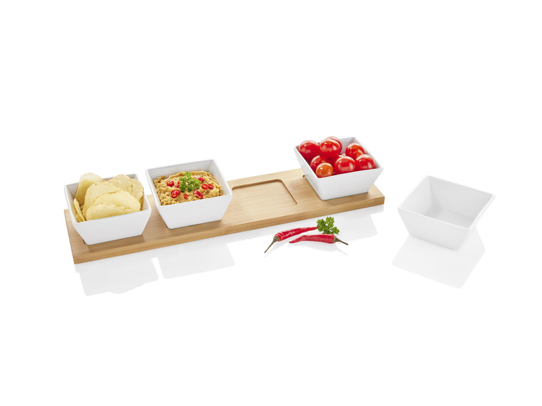 ERNESTO® Dipschalen-Set, mit praktischem Bambus-Serviertablett Große Rabatte