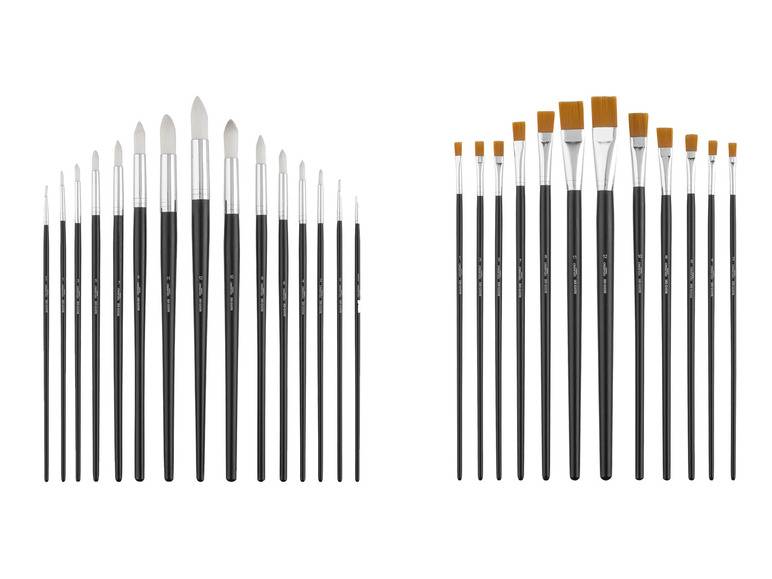 crelando® Rundpinsel- / Flachpinsel-Set, aus Synthetikhaar