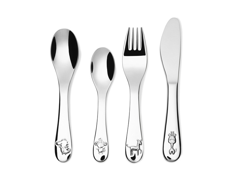 ERNESTO® Kinderbesteck-Set, 4-teilig, hochglanzpoliert Großer Ausverkauf