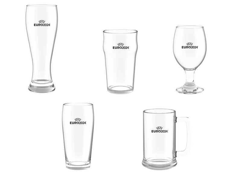 Bierkrüge \ Biertulpen \ Willybecher \ Pint-Biergläser \ Weizenbiergläser »UEFA«, 2-teilig Riesige Ersparnisse