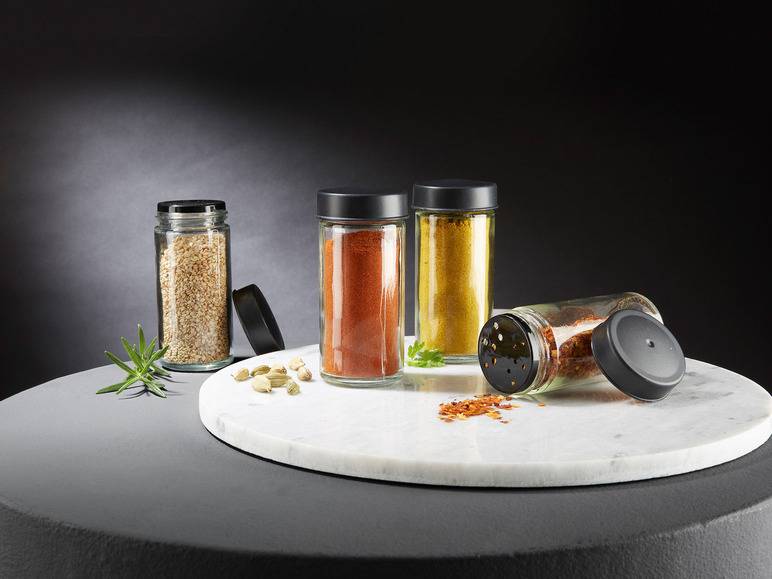 ERNESTO® Gewürzregal, drehbar, mit 9 Glasbehältern Letzte 3 Tage
